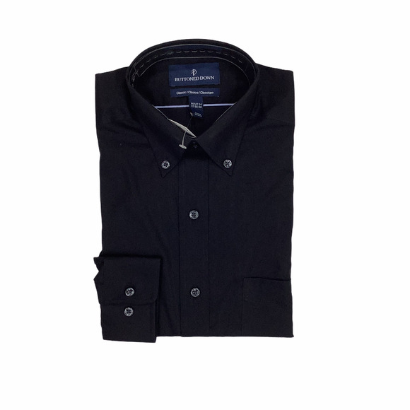 NWT Buttoned Down Black Button Down Shirt 14.5 - Picture 1 of 5